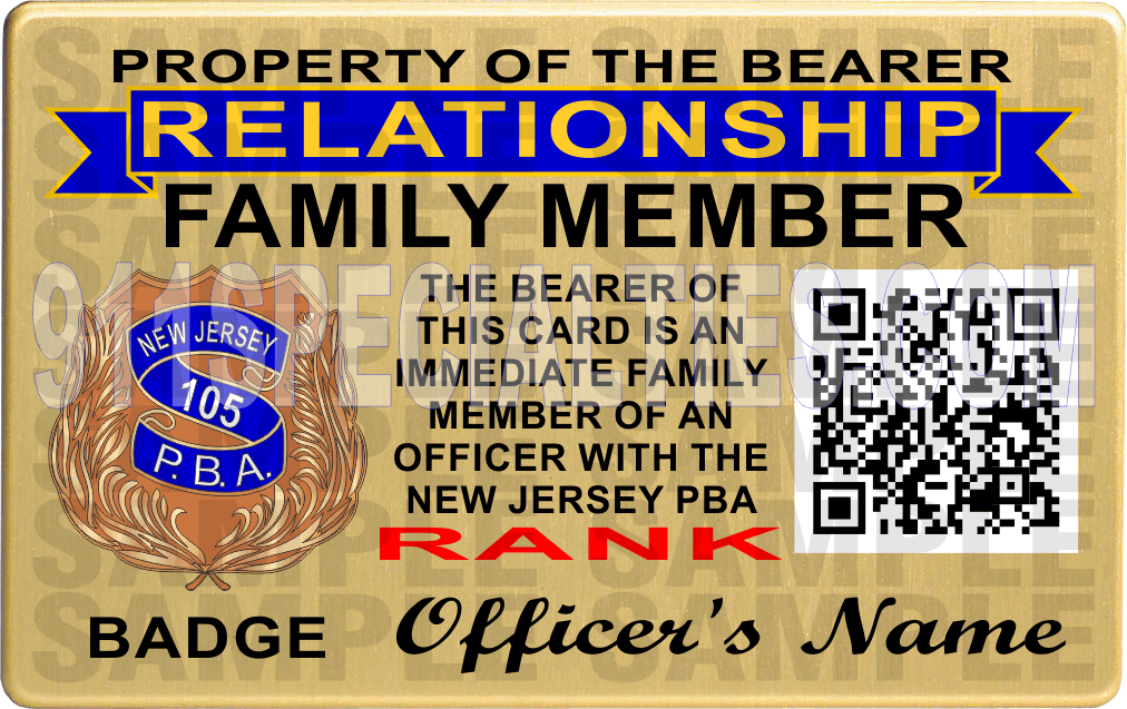 Police Gold Card Cards